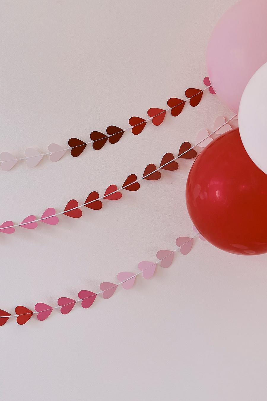 Red Ginger Ray Valentines Ombre Heart Garland image number 1