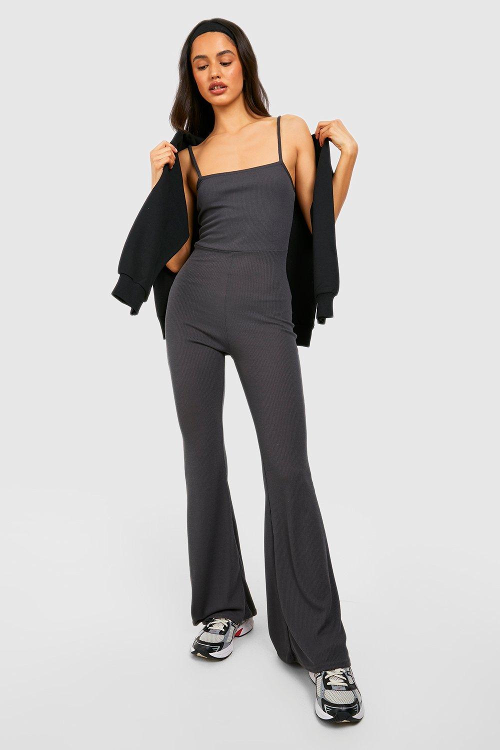 Boohoo cheap ribbed jumpsuit