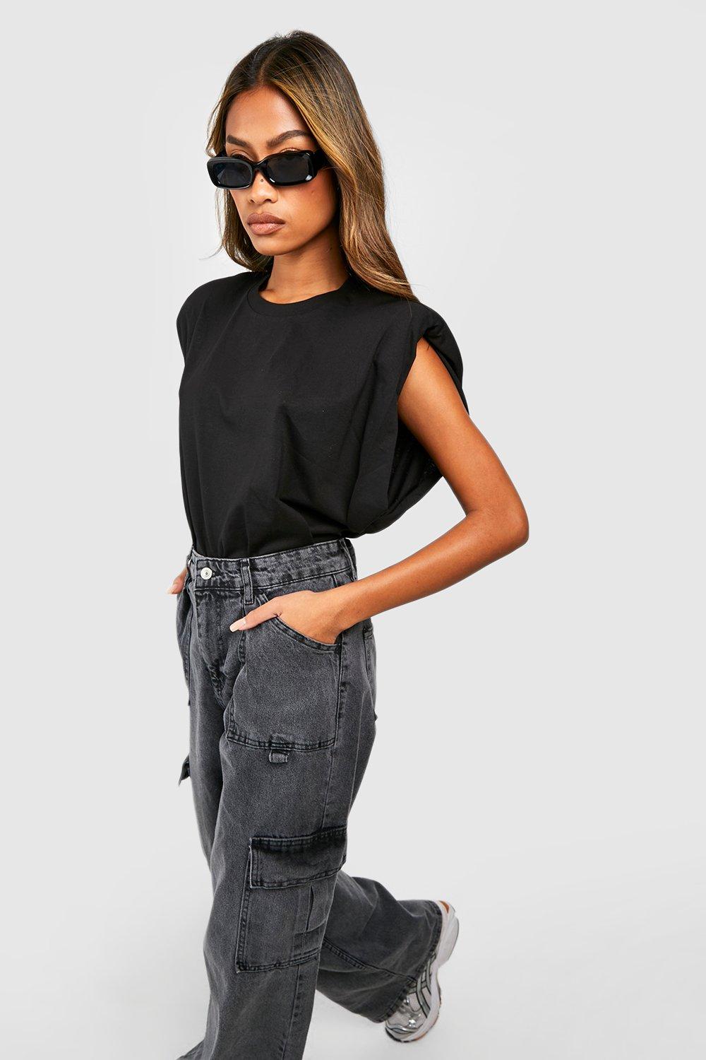 Shoulder pad tank top hotsell