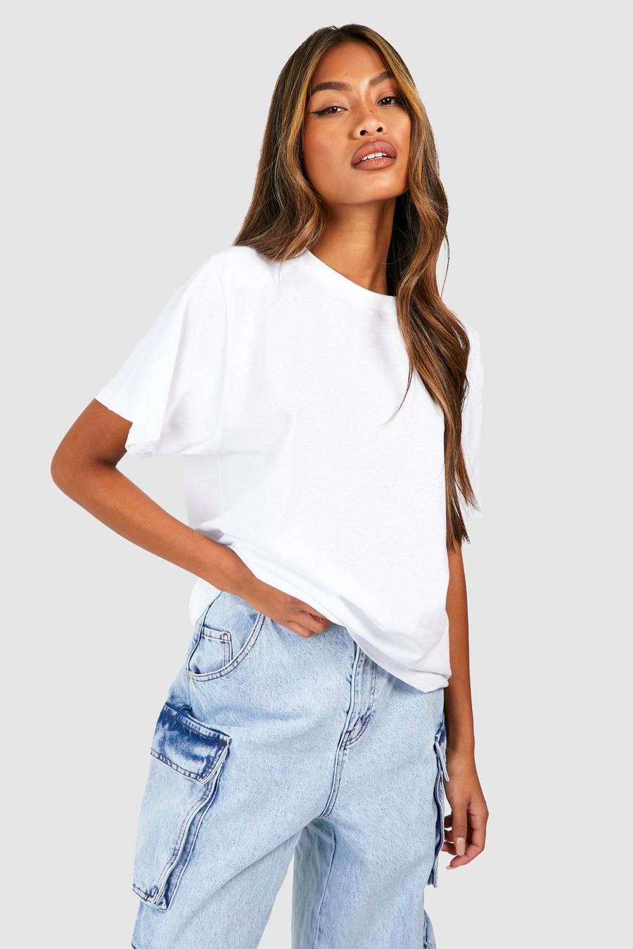 White Shoulder Pad T-shirt