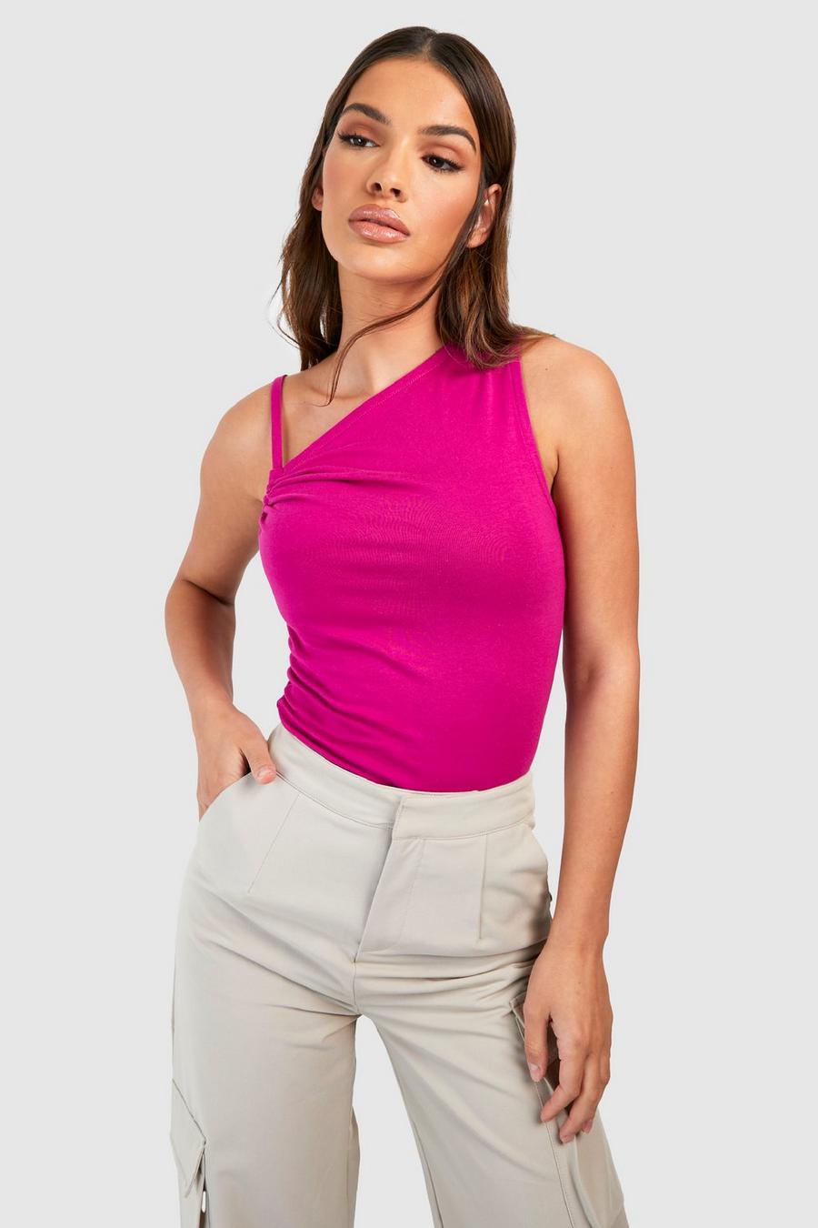 Pink Ruched Sleeve Top image number 1