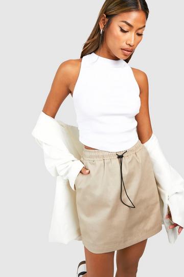 Rib Thick Binding Racer Vest white