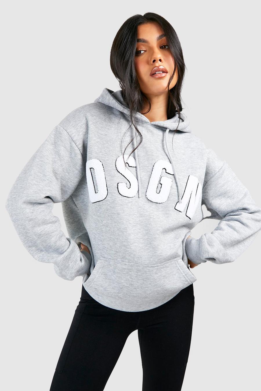 Ice grey Dsgn Studio Mammakläder Oversize hoodie med slogan image number 1