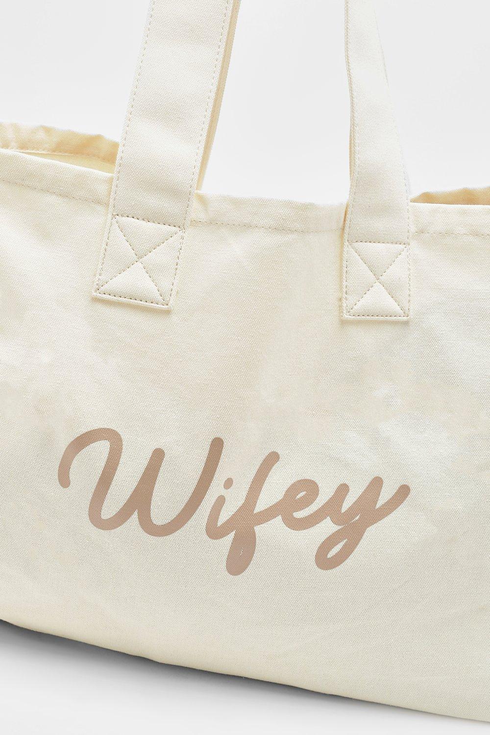 Wifey Canvas Tasche boohoo DE