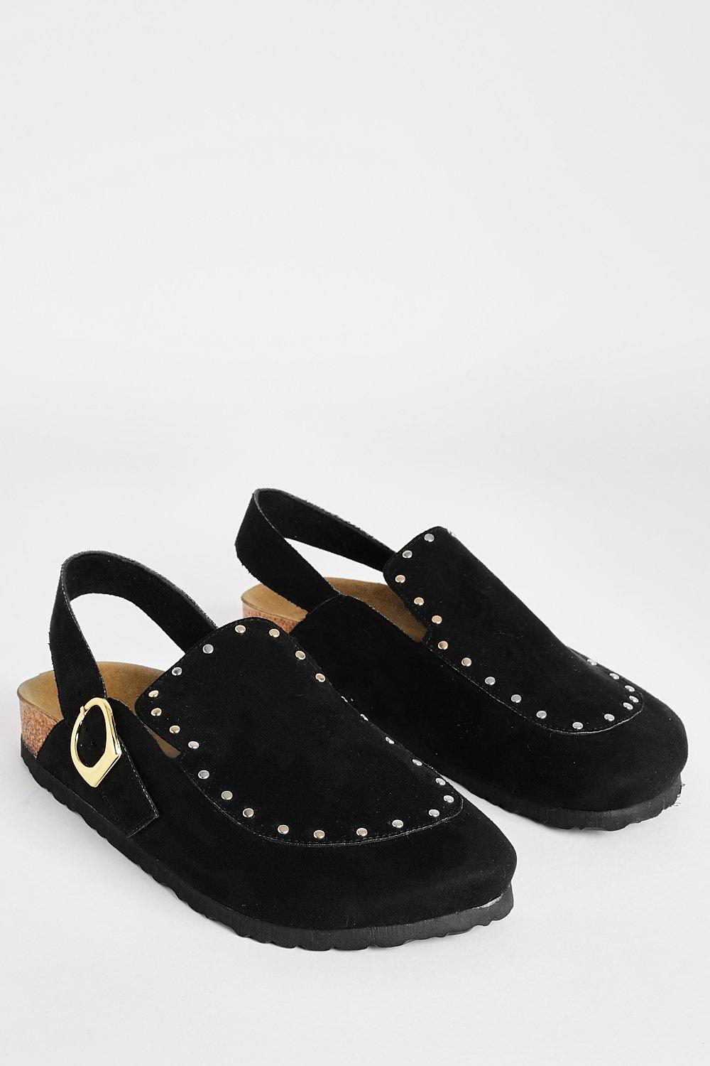 Black store studded clogs