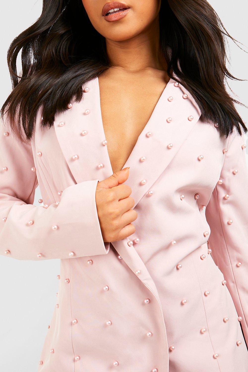 Blush pink blazer outlet dress