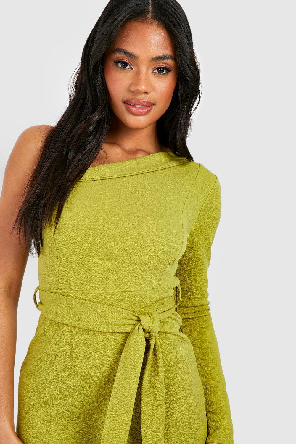 Belted One-Shoulder Top