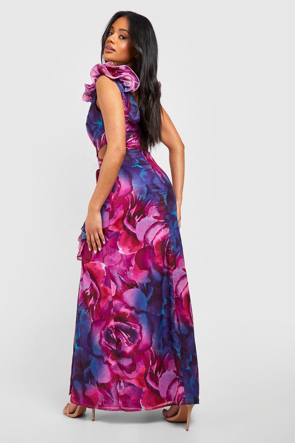 Chiffon maxi outlet dress floral