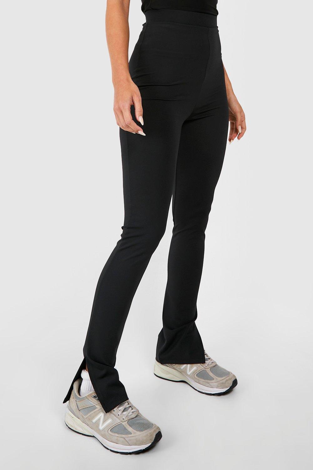 Stud & Slit Hem Leggings