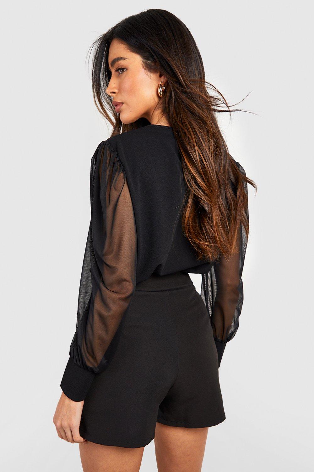 Camisas con mangas discount transparentes