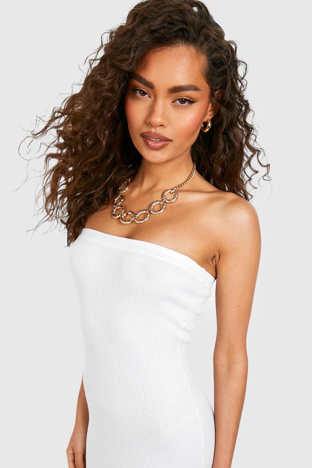 Strapless white best sale summer dress