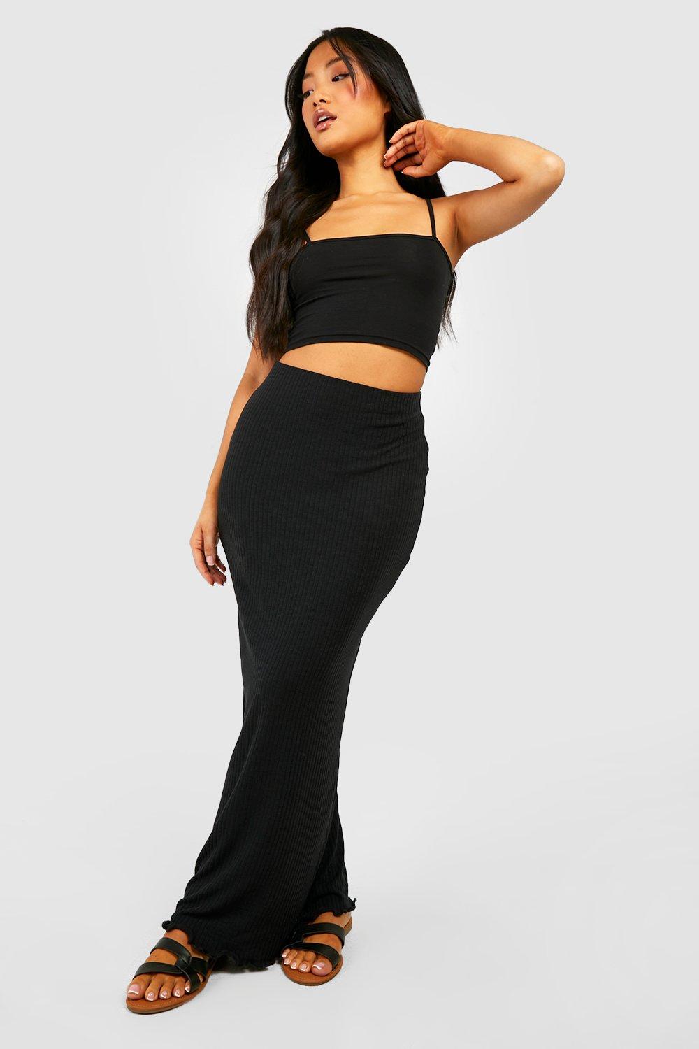 Petite maxi skirt boohoo hotsell