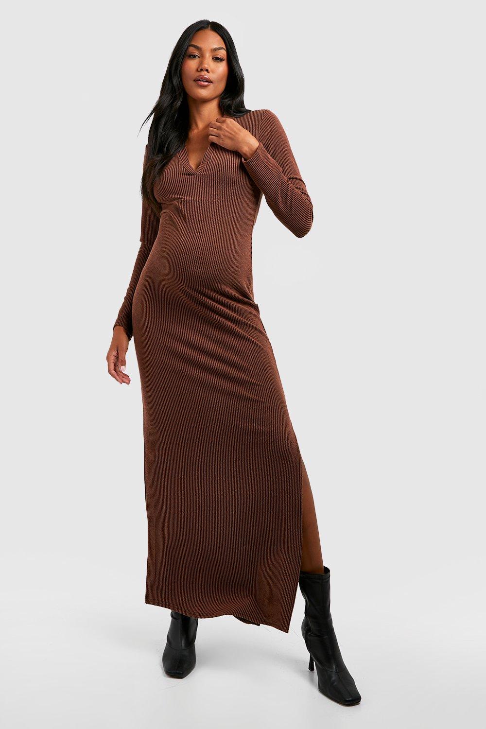 Maternity maxi hot sale dress boohoo