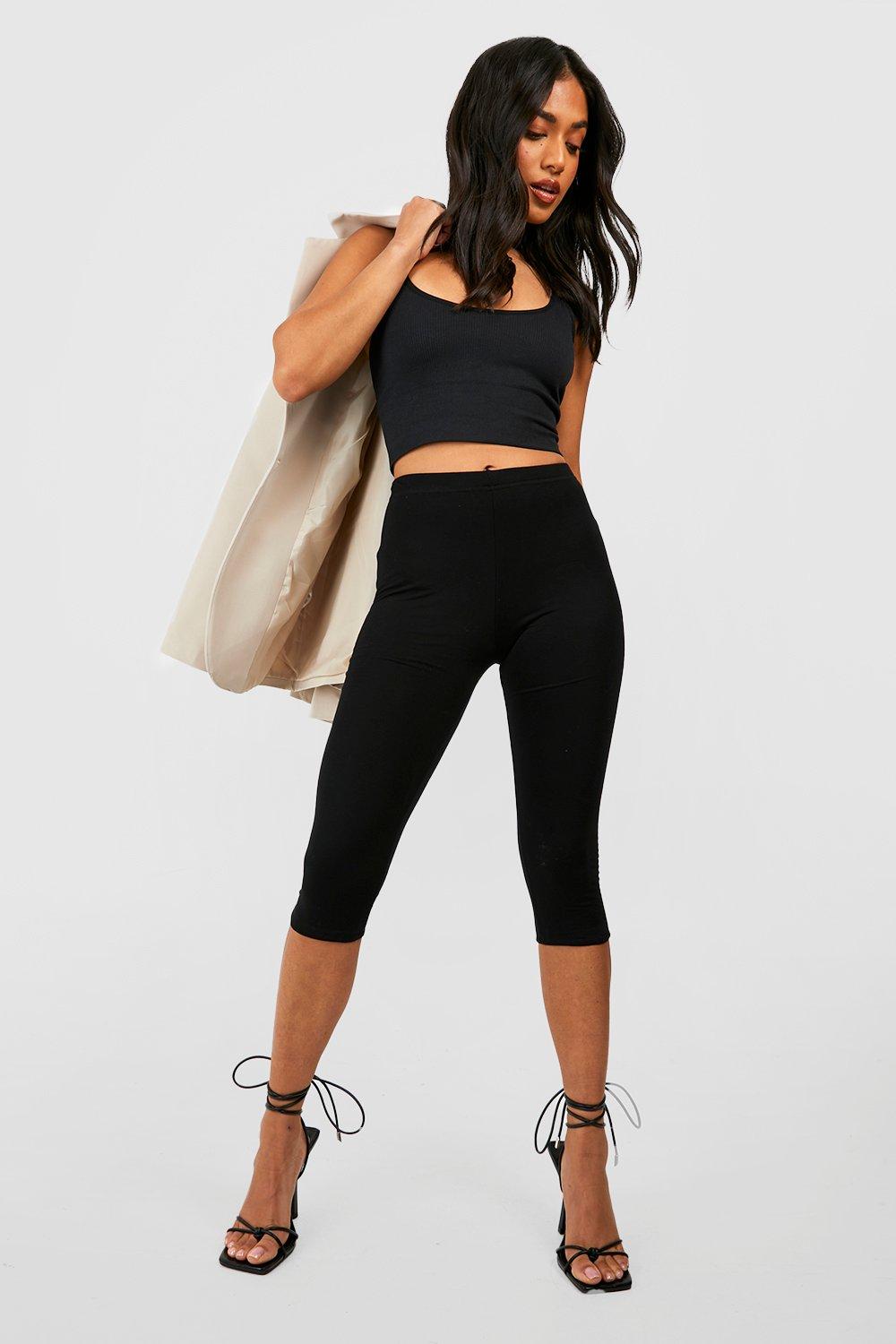 Petite Double Layer Jersey Capri Pant