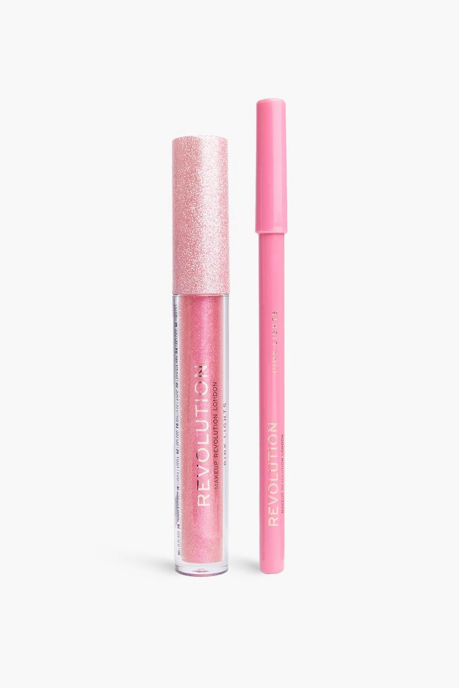 Revolution Ultimate Lights Shimmer Lip Kit, Pink lights