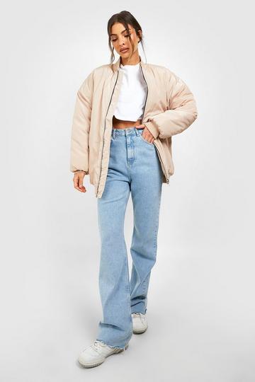 Oversized Bomber Jacket stone