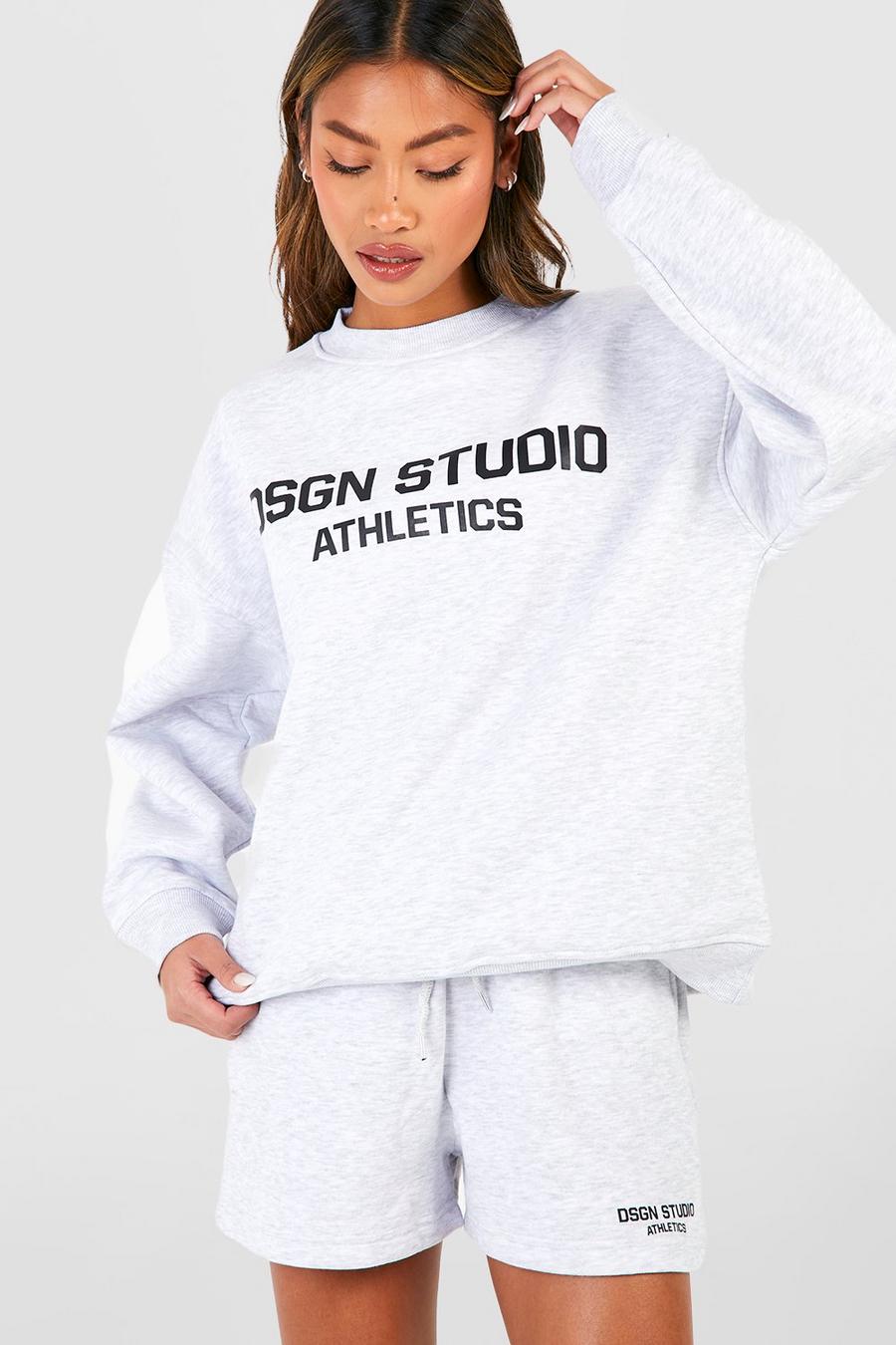 Ash grey Dsgn Studio Athletics Sweatshirt Short Tracksuit image number 1