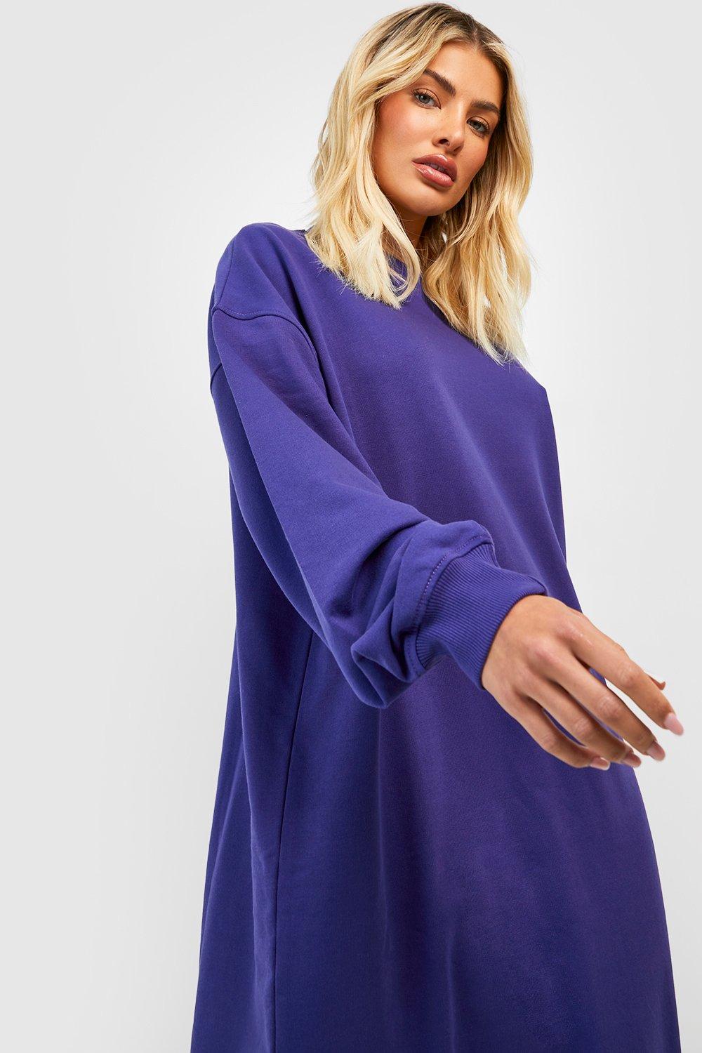 Boohoo sweatshirt dress deals