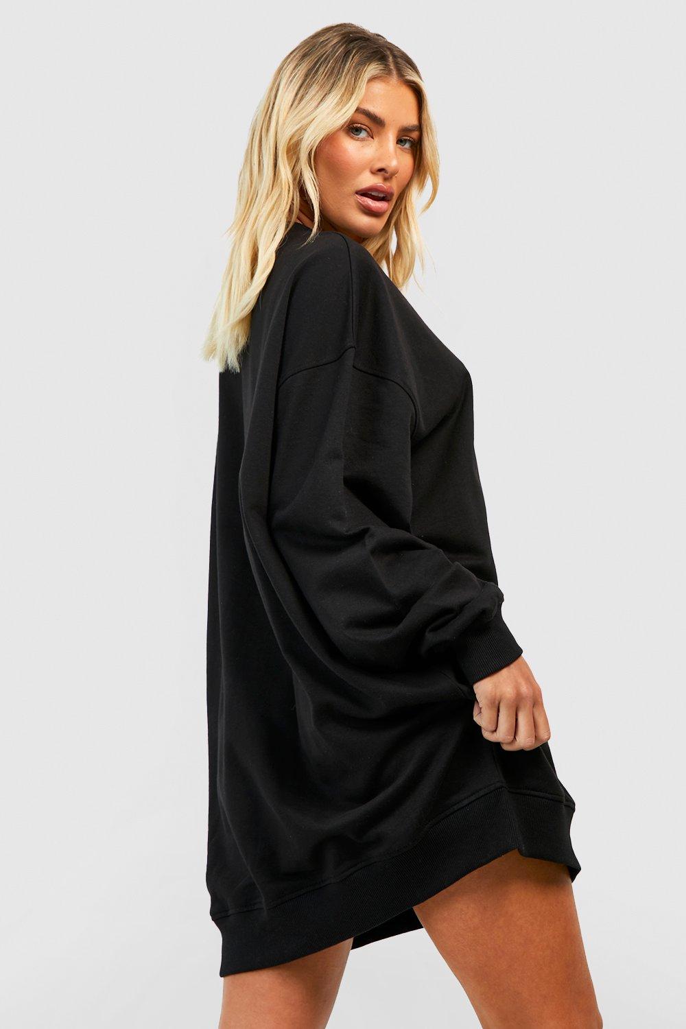 Sweater cheap dress boohoo