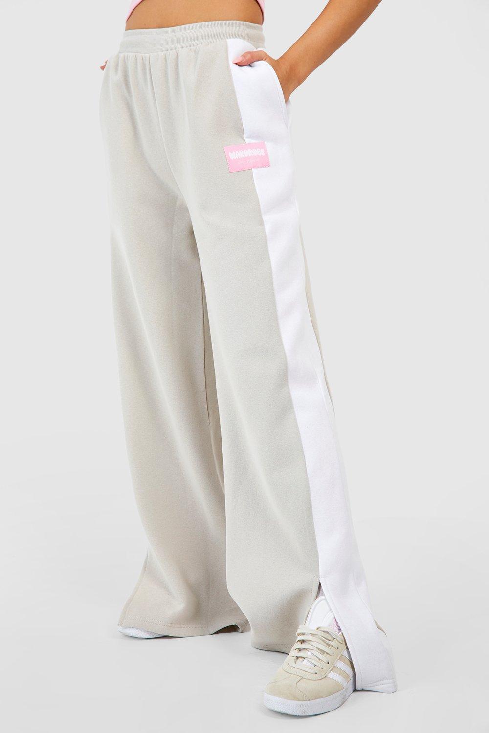 Split best sale colour sweatpants