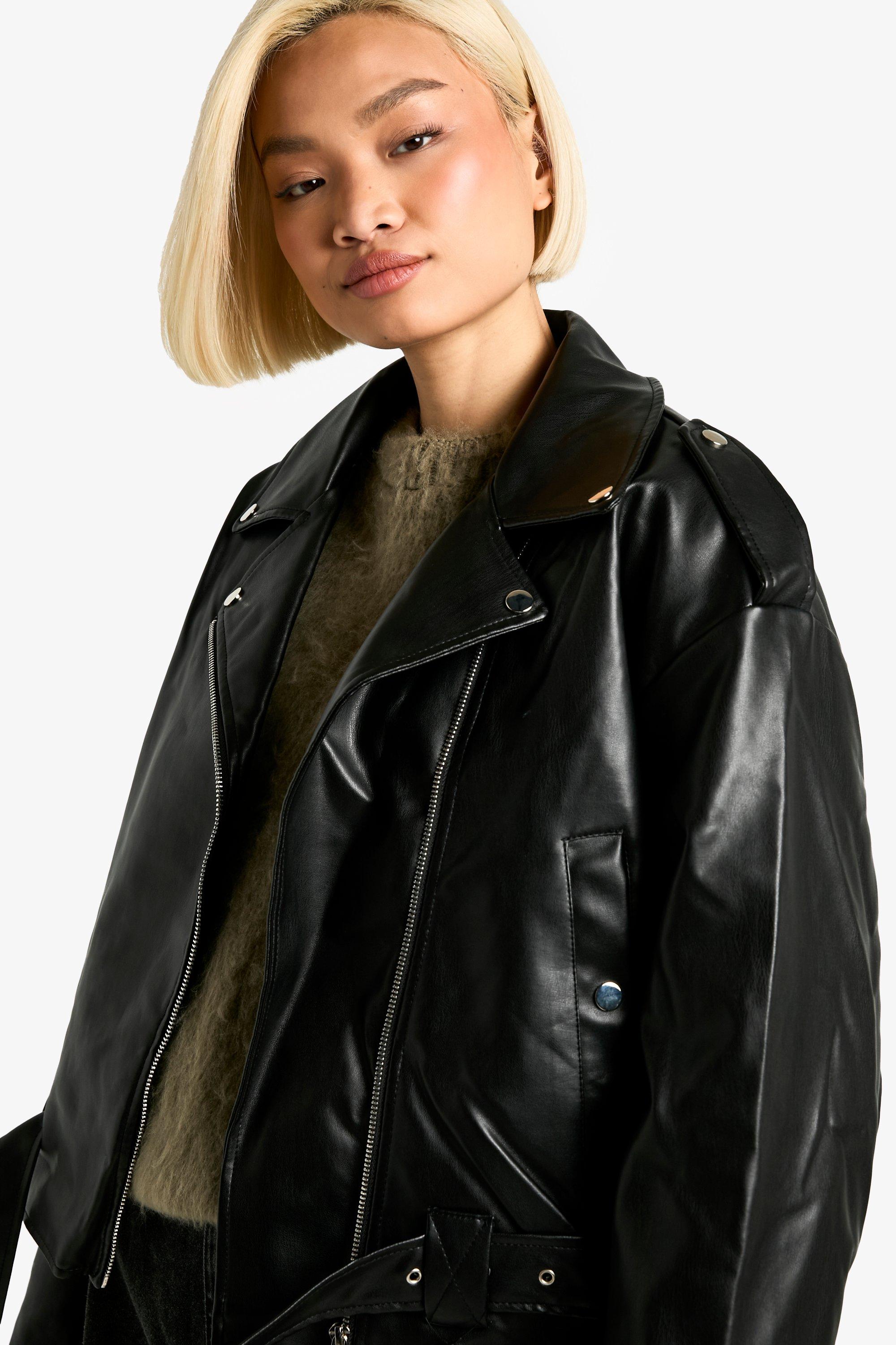 Lined hot sale leather jacket