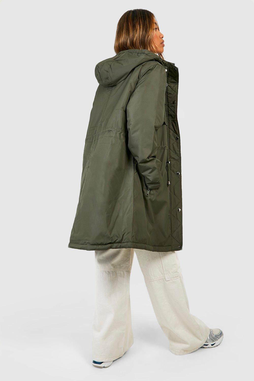 Longline Padded Parka Coat