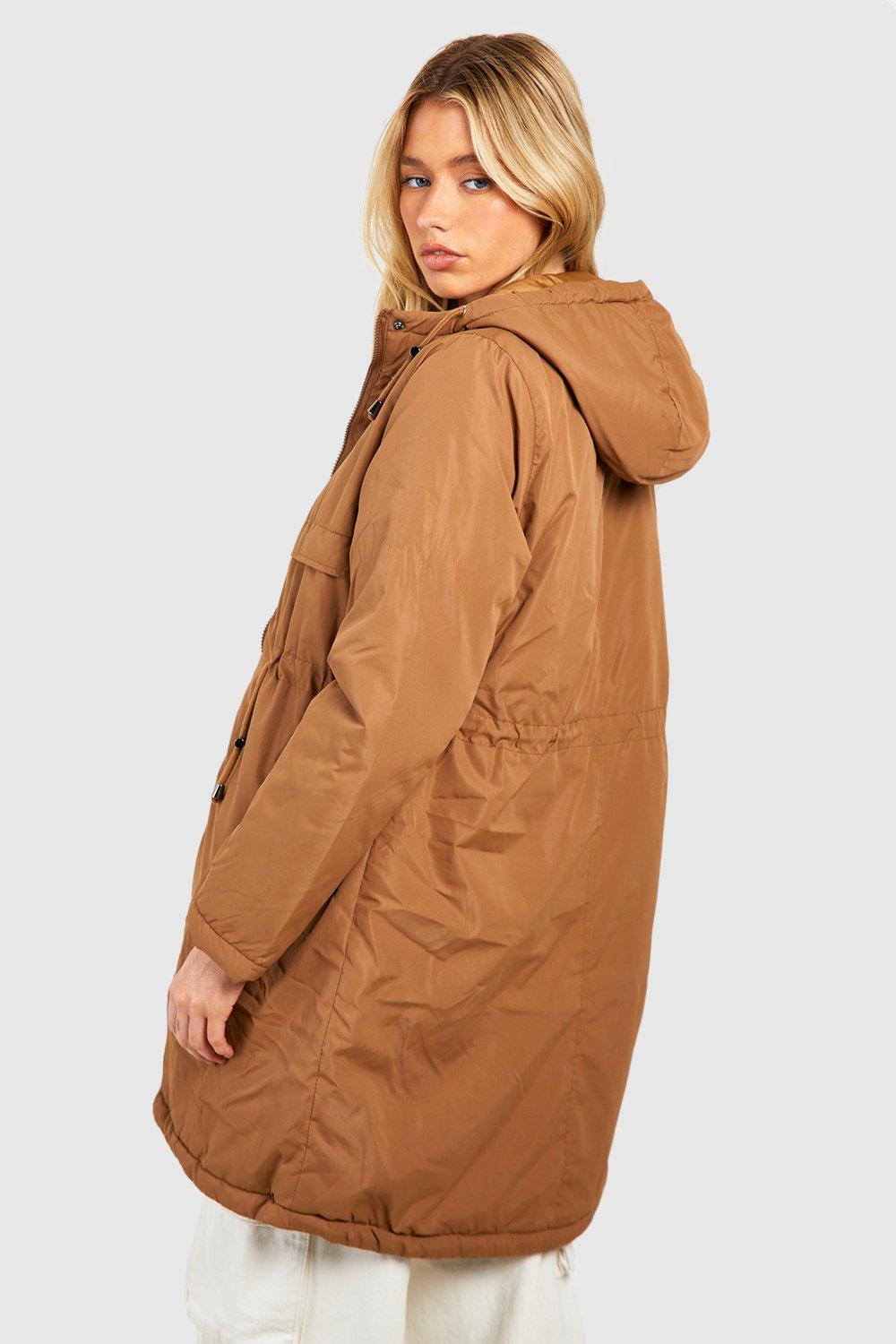 Longline Padded Parka Coat