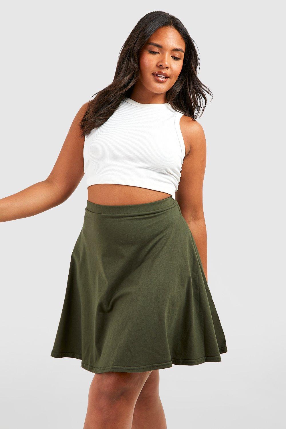 Plus size shop mini skater skirts