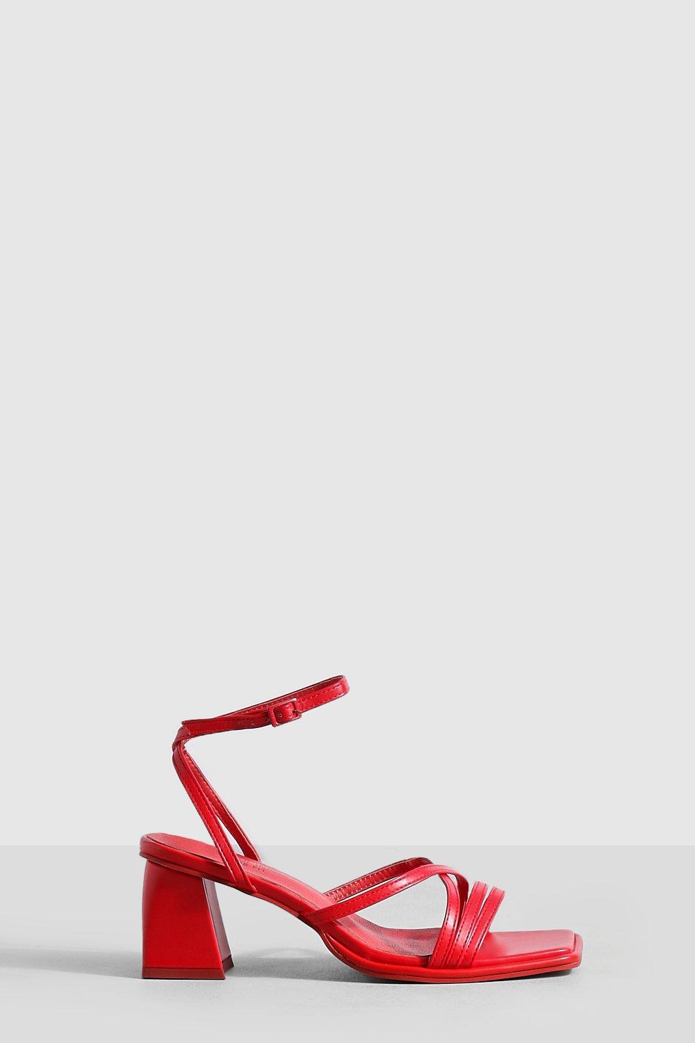 Red high heels wide on sale fit