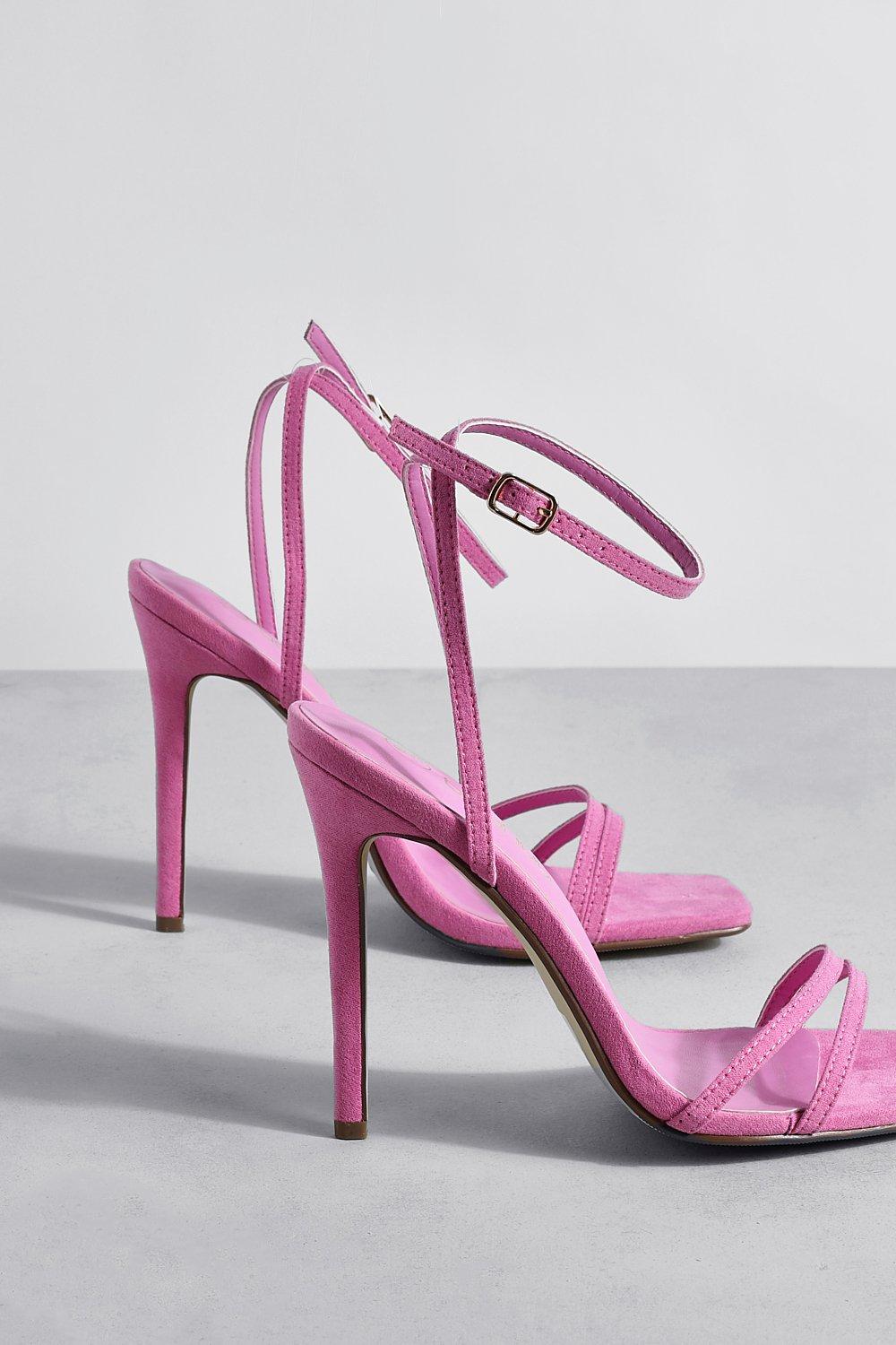 Neon barely there store heels