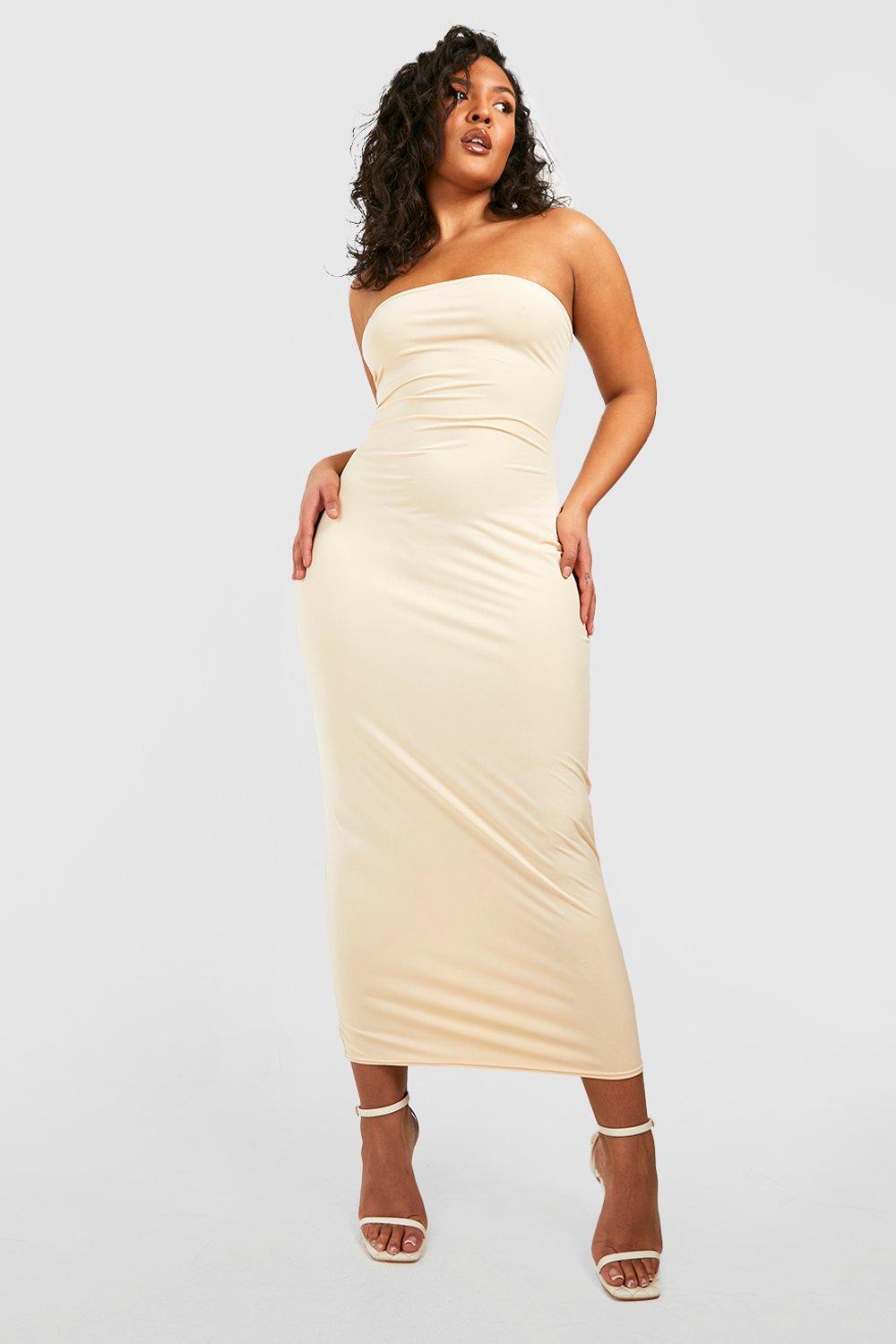 Beige shop tube dress