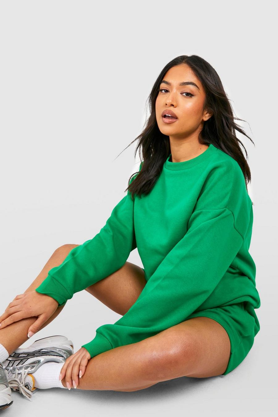 Petite Sweatshirt Short Tracksuit, Green gerde
