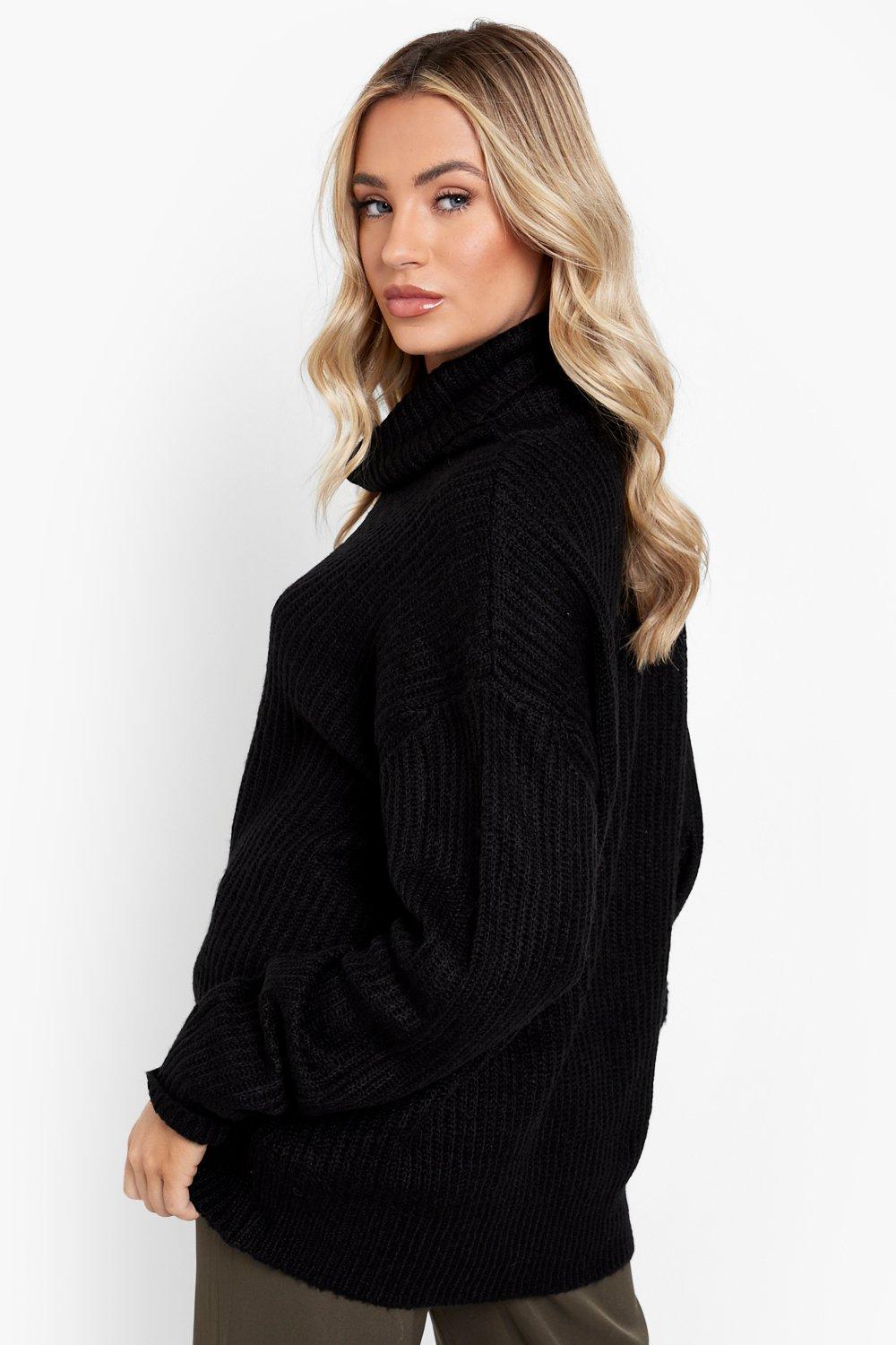 Oversized Turtleneck Sweater | boohoo USA Oversized Turtleneck Sweater | boohoo USA