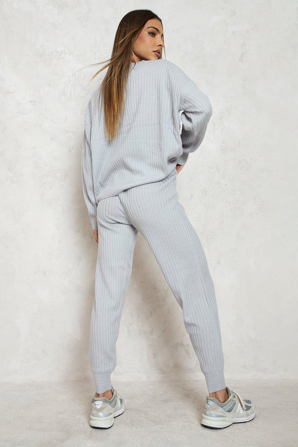 Grey sales knitted tracksuit