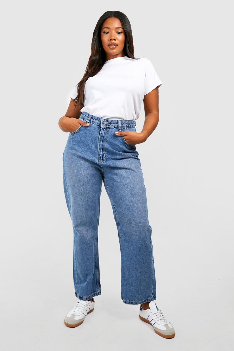 Buy Highly Desirable High Rise Slim Straight Leg Jeans Plus Size