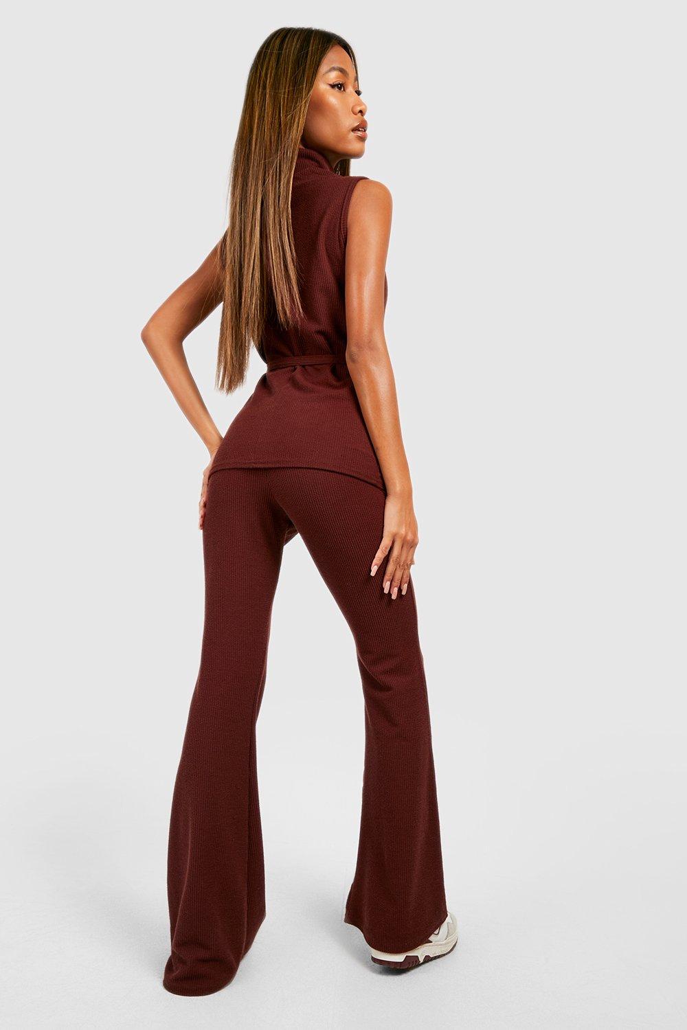 Petite Foldover Waistband Tailored Trousers