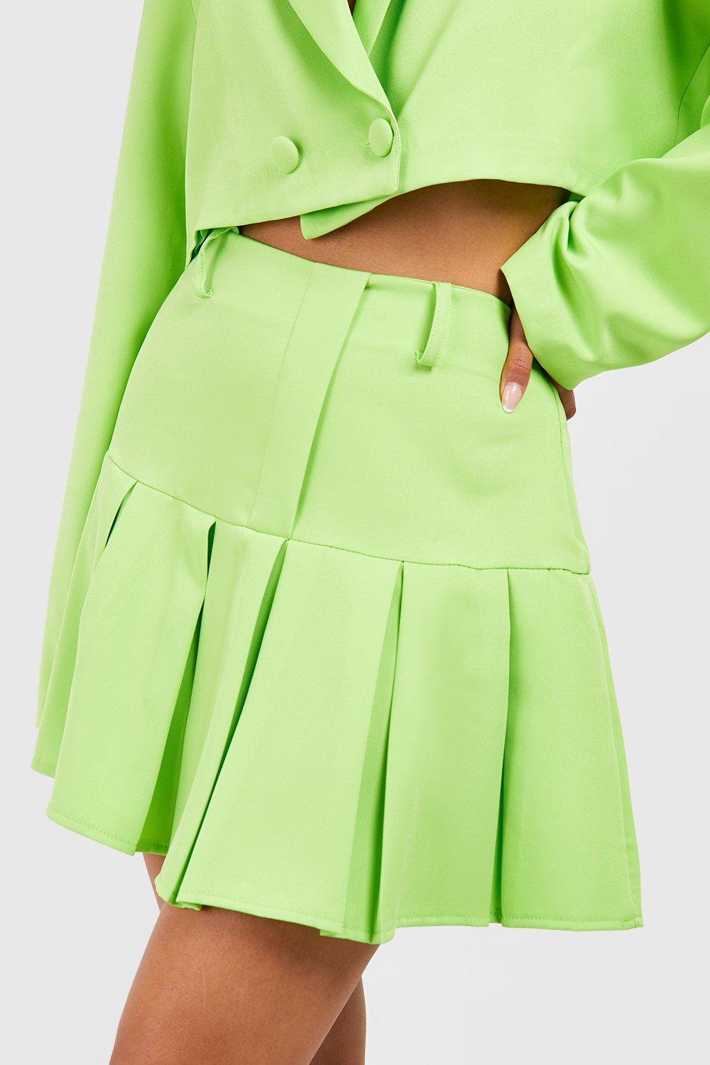 Low-rise Pleated Mini Skirt