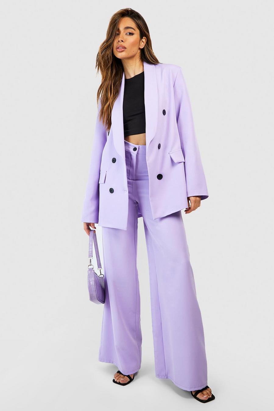 Lilac purple Wide Leg Tailored Trousers image number 1