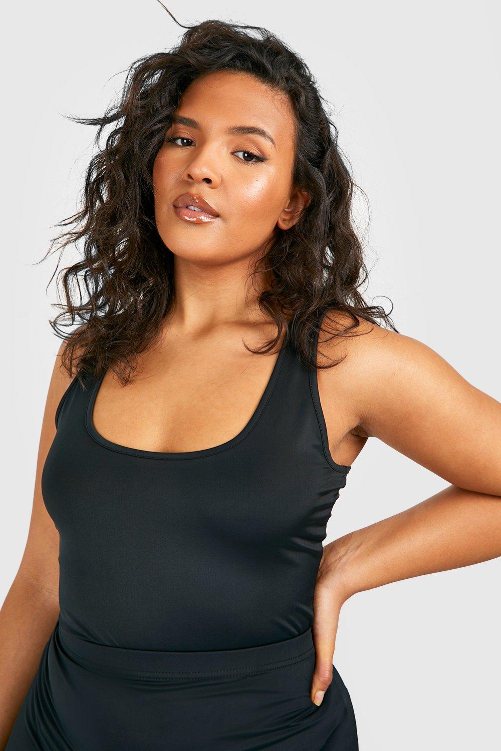 Plus Premium Matte Slinky Strappy Bodysuit | boohoo