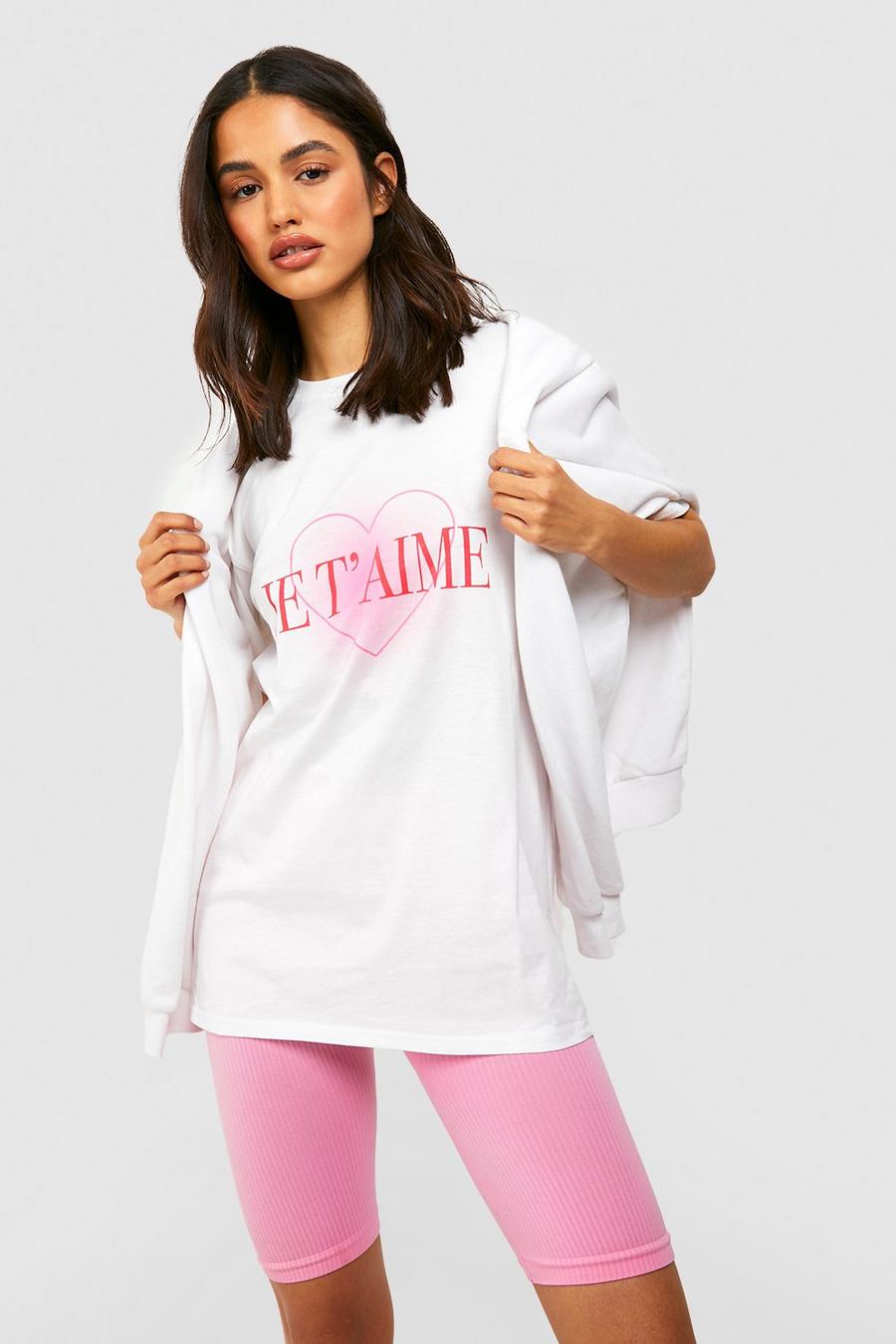 White Je T'Aime Graphic T-Shirt image number 1