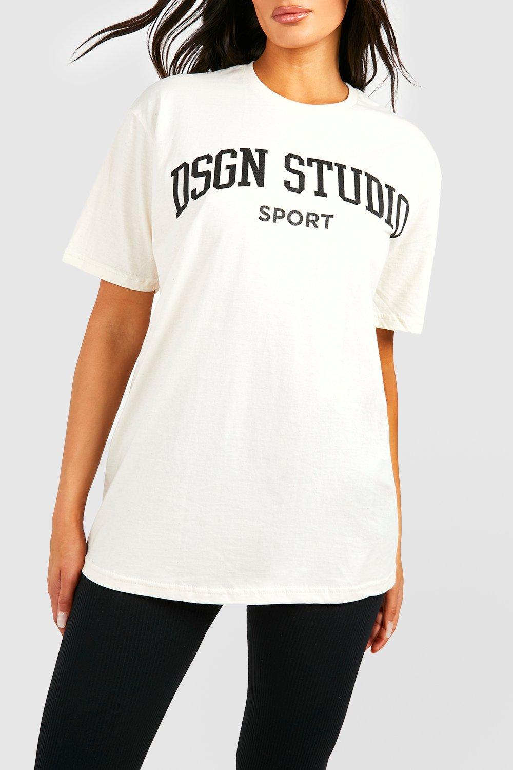 Dsgn Studio Sport Slogan Oversized T Shirt boohoo