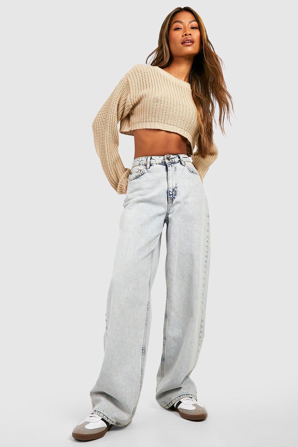 Semi cropped outlet sweater