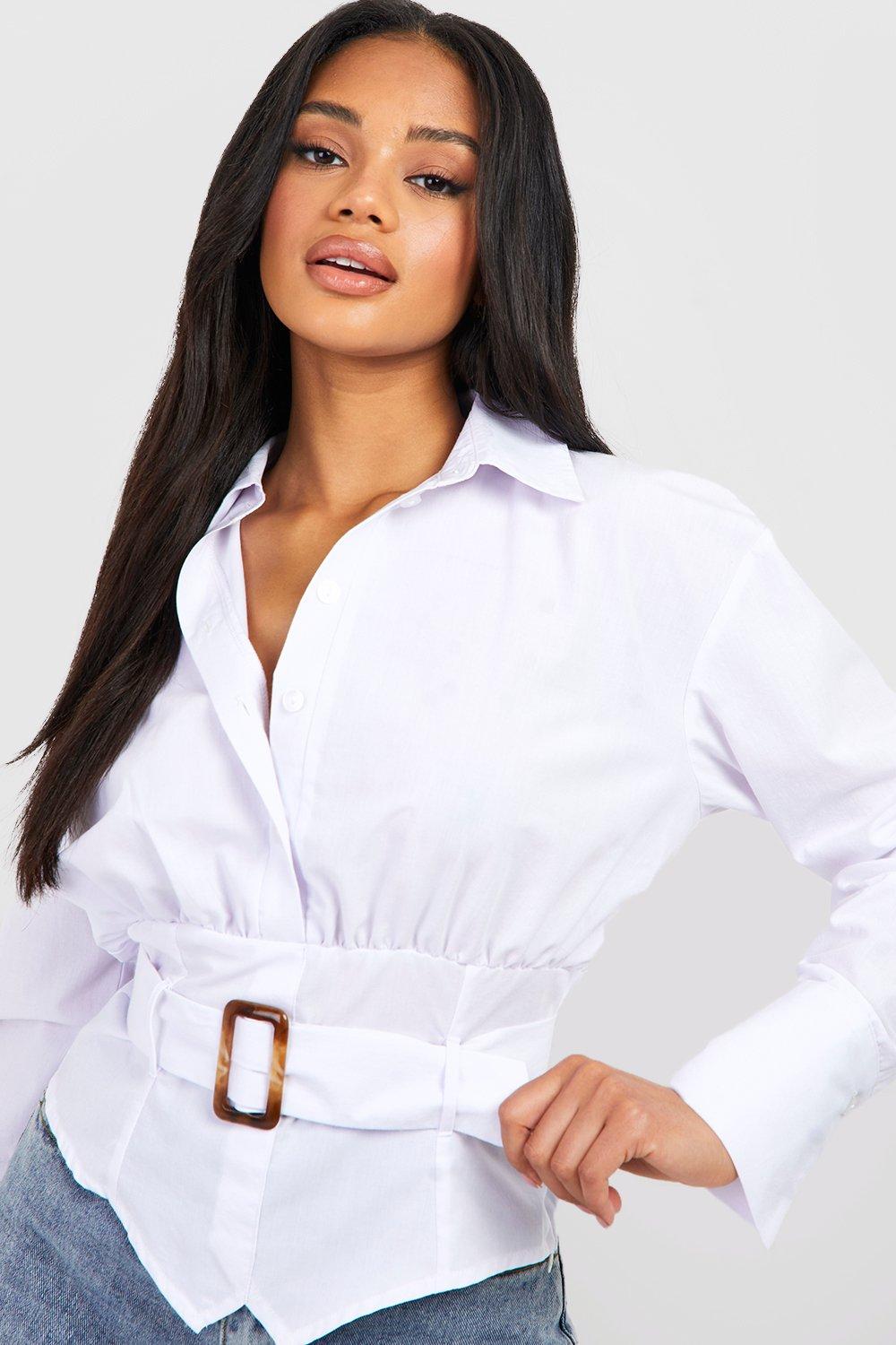 Camicia bianca sagomata new arrivals