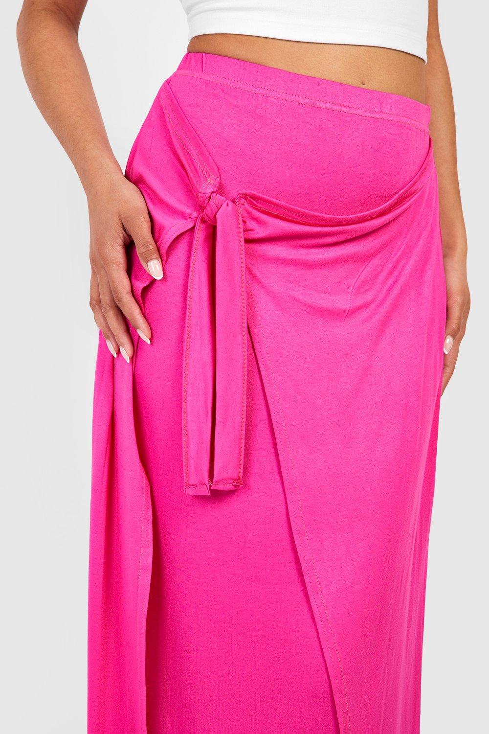 Tie waist hotsell wrap maxi skirt