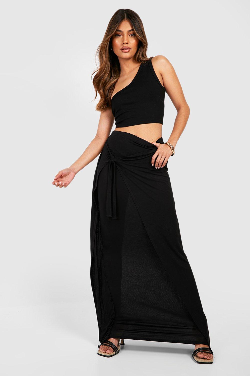 Maxi wrap clearance skirt boohoo