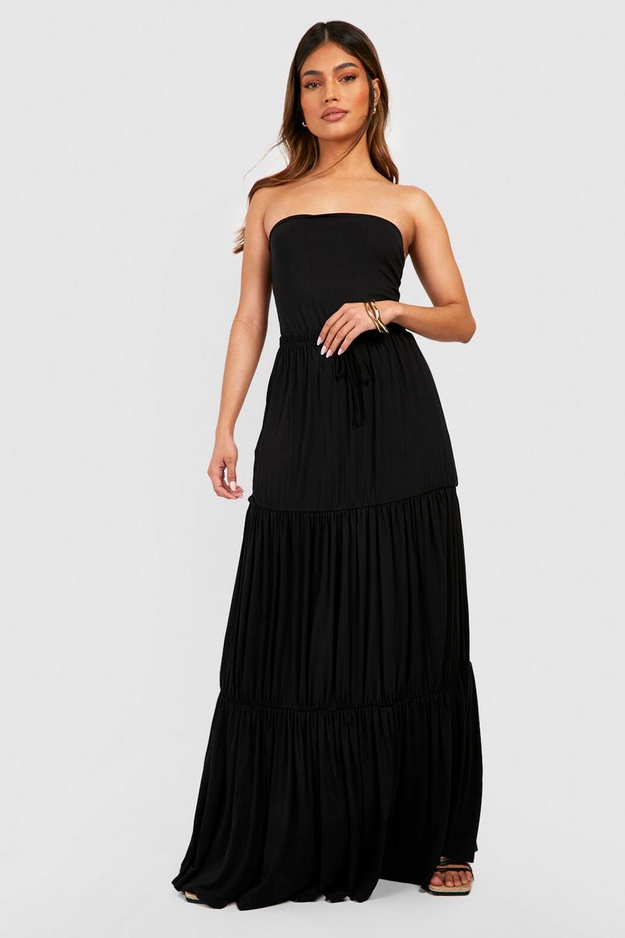 Black Tiered Gypsy Maxi Skirt image number 1