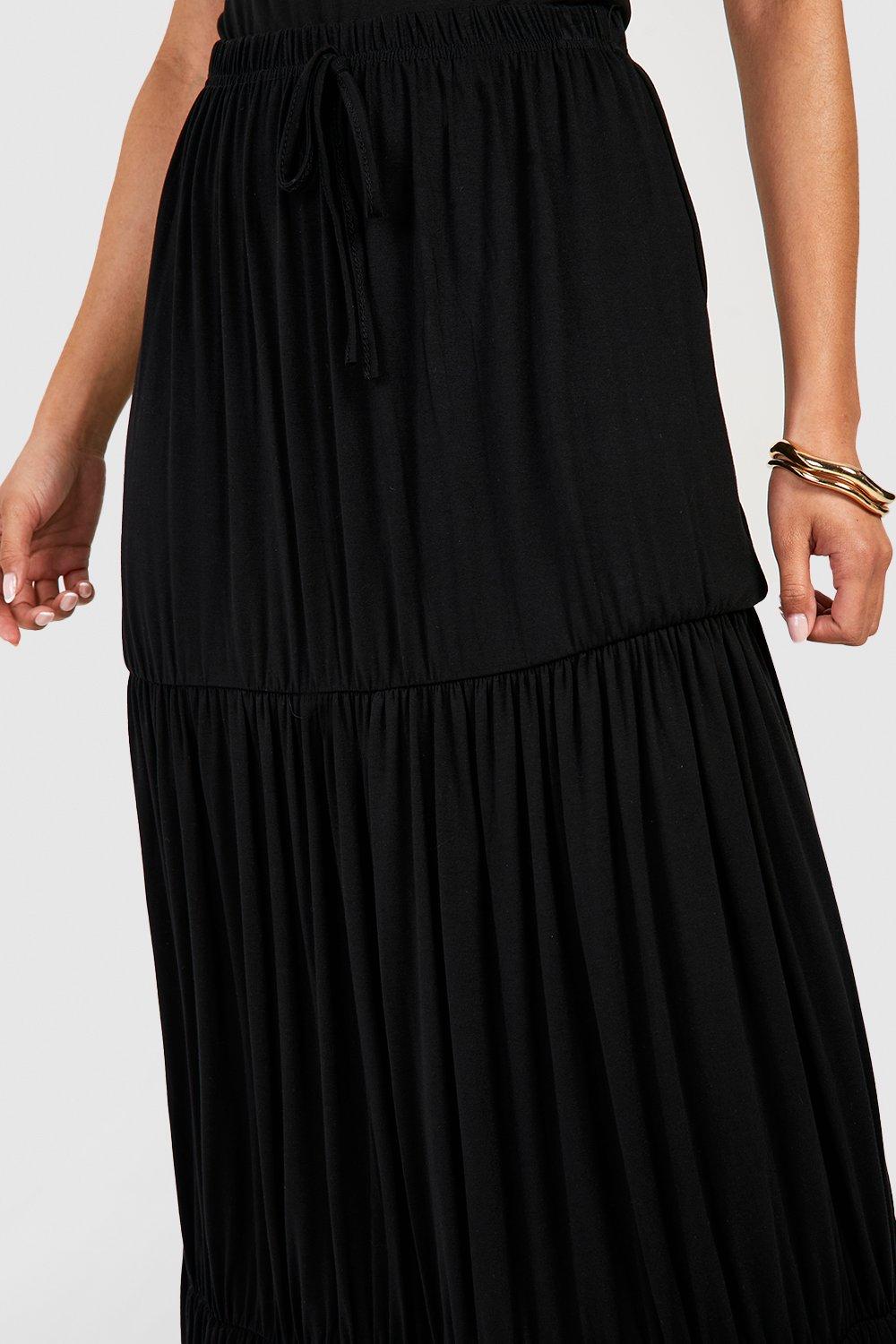 Black tiered skirt outlet nz