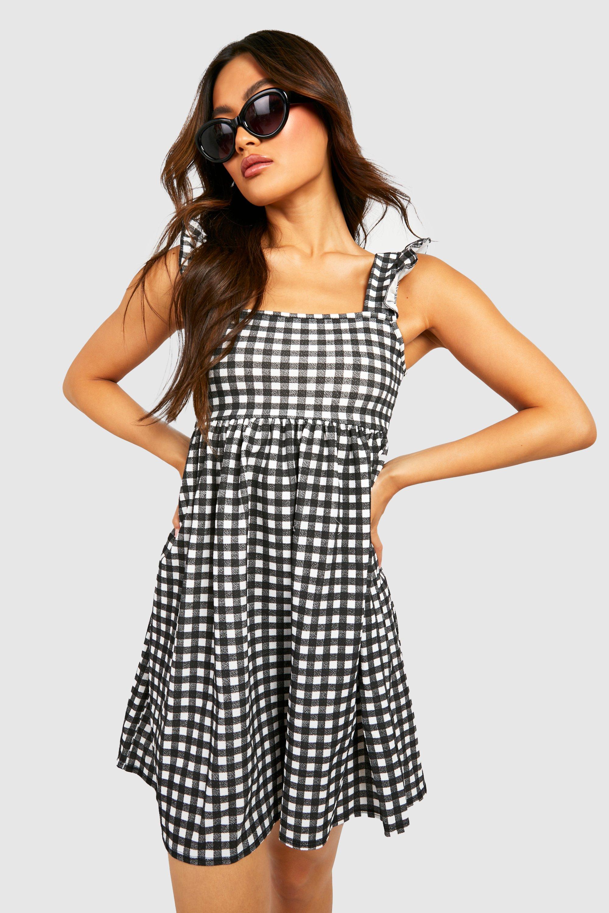 Black gingham outlet mini dress