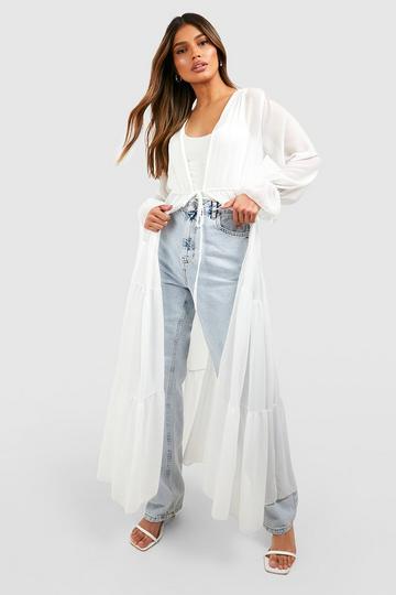 Kimono Met Laagjes ivory