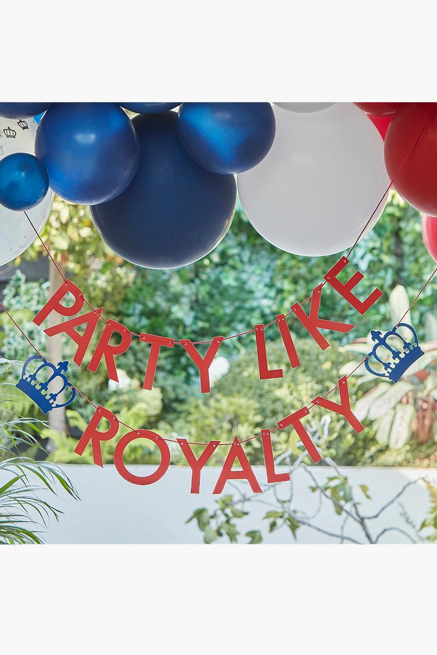 Red Ginger Ray Coronation Party 'Party Like A Royal' Bunting image number 1